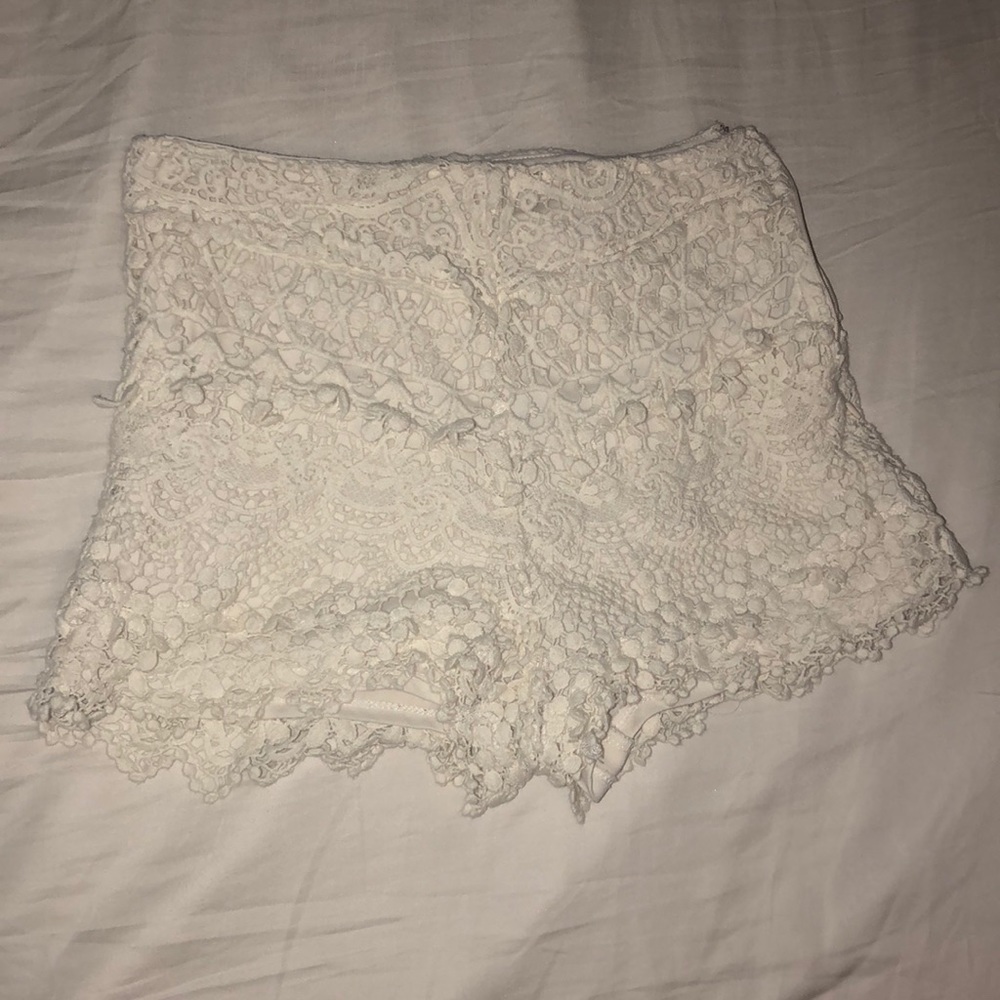UO Kimchi Blue lace cream shorts